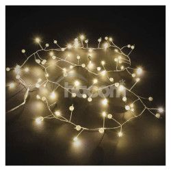 LED girlanda - perly, 1,2 m, 3x AA, vntorn, tepl biela, asova DCGW15