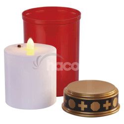 LED nhrobn svieka erven, 2x C, vonkajia aj vntorn, tepl biela, asova DCCV19