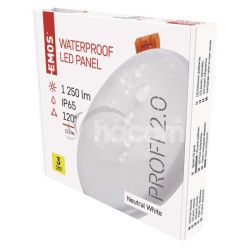 LED panel VIXXO 155mm, kruhov vstavan biely, 13,5W neutr. b., IP65 ZV1142