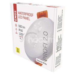 LED panel VIXXO 75mm, kruhov vstavan biely, 6W neut. biela, IP65 ZV1112