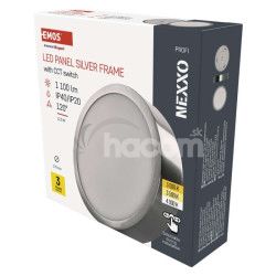 LED prisaden svietidlo, kruhov, strieborn, 12,5W, CCT ZM5233