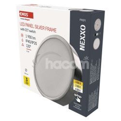 LED prisaden svietidlo, kruhov, strieborn, 21W, CCT ZM5243