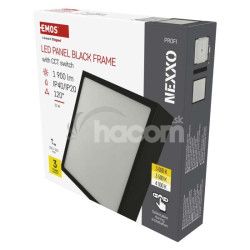 LED prisaden svietidlo, tvorec, ierne, 21W, CCT ZM6343