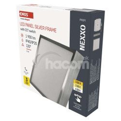 LED prisaden svietidlo, tvorec, strieborn, 21W, CCT ZM6243