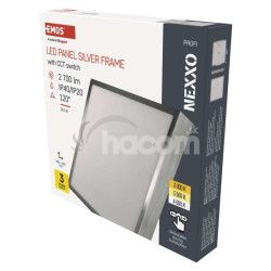 LED prisaden svietidlo, tvorec, strieborn, 28,5W, CCT ZM6253