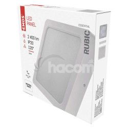 LED svietidlo 2v1 RUBIC, �tvorcov�, biele, 24W, neutr�lna biela ZM6452