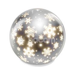 LED vianon sklenen gua  vloky, 12 cm, 3x AA, vntorn, tepl biela, asova DCLW28