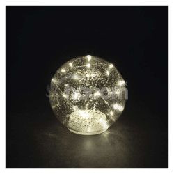 LED vianon sklenen gua - zlat, 15 cm, 3x AA, vntorn, tepl biela, asova DCLW35