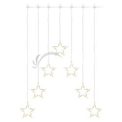 LED vianon zves  7 hviezd, 67x125 cm, vntorn, tepl biela DCGW14