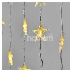 LED vianon zves  hviezdy, 120x90 cm, vntorn, tepl biela, asova DCGW01