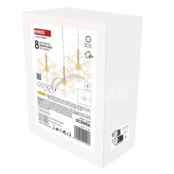 LED vianon zves  snehov vloky, 84 cm, vntorn, tepl biela DCGW06