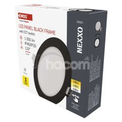 LED vstavan svietidlo NEXXO, kruhov, ierne, 12W, CCT ZD1333