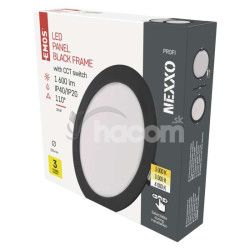 LED vstavan svietidlo NEXXO, kruhov, ierne, 18W, CCT ZD1343