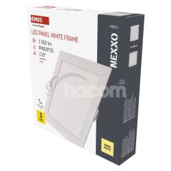 LED vstavan svietidlo NEXXO, tvorec, biely, 18W, tepl biela ZD2144