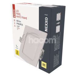LED vstavan svietidlo NEXXO, tvorec, biely, 7W, tepl biela ZD2124