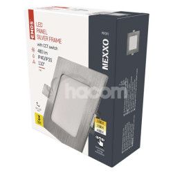 LED vstavan svietidlo NEXXO, tvorec, strieborn, 7W, CCT ZD2223