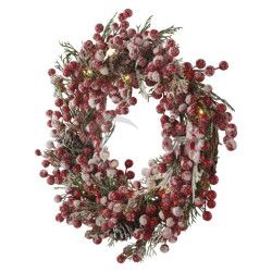 LED zdoben vianon veniec  38 cm, 3x AA, vntorn, tepl biela, asova DCTW18