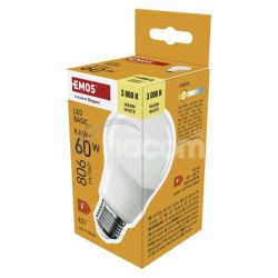 LED iarovka Basic A60 / E27 / 8,8 W (60 W) / 806 lm / Tepl biela ZL5F47