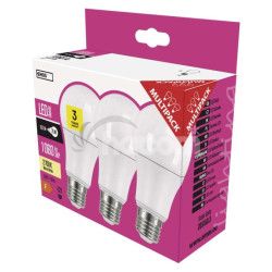 LED iarovka Classic A60 / E27 / 10,7 W (75 W) / 1 060 lm / tepl biela 3ks ZQ5150.3