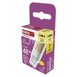 LED iarovka Classic JC / G9 / 4,3 W (48 W) / 600 lm / Tepl biela ZQ9D32