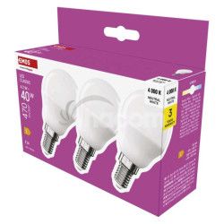 LED iarovka Classic Mini Globe / E14 / 4,2 W (40 W) / 470 lm / Neutrlna biela 3ks ZQ1E23.3