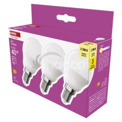 LED iarovka Classic Mini Globe / E14 / 4,2 W (40 W) / 470 lm / Tepl biela 3ks ZQ1E21.3