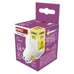 LED �iarovka Classic MR16 biela/ GU10 / 1,3 W (16 W) / 150 lm / Tepl� biela ZQ8EL2