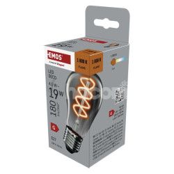 LED iarovka DECO SMOKED A60 / E27 / 4,5 W (19 W) / 180 lm / flame Z55311