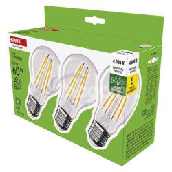 LED iarovka Filament A60 A CLASS/ E27 / 3,8 W (60 W) / 806 lm / neutrlna biela 3ks ZF5148.3
