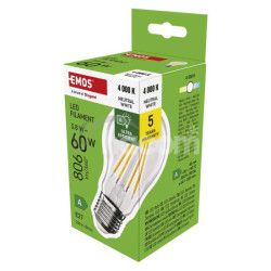 LED iarovka Filament A60 A CLASS/ E27 / 3,8 W (60 W) / 806 lm / neutrlna biela ZF5148