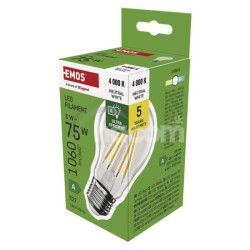 LED iarovka Filament A60 A CLASS/ E27 / 5 W (75 W) / 1 060 lm / neutrlna biela ZF5158