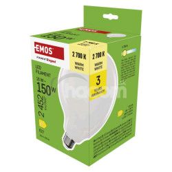 LED iarovka Filament G125 / E27 / 18 W (150 W) / 2452 lm / Tepl biela ZF2D82