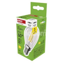 LED iarovka Filament Mini Globe / E14 / 5,9 W (60 W) / 806 lm / Neutrlna biela ZF1D43