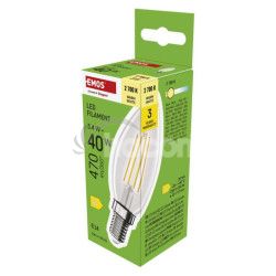 LED iarovka Filament svieka / E14 / 3,4 W (40 W) / 470 lm / Tepl biela ZF3D22