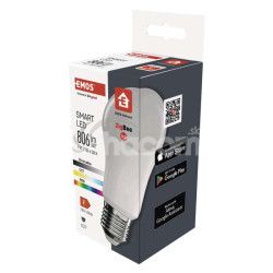 LED iarovka GoSmart A60 / E27 / 9 W (60 W) / 806 lm / RGB / stmievaten / Zigbee ZQZ514R