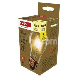 LED iarovka Vintage A60 / E27 / 4,5 W (40 W) / 420 lm / Tepl biela Z55032
