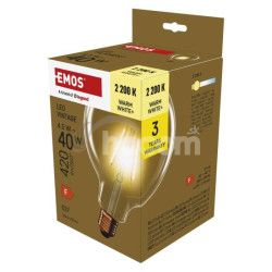 LED iarovka Vintage G125 / E27 / 4,5 W (40 W) / 420 lm / Tepl biela Z58032