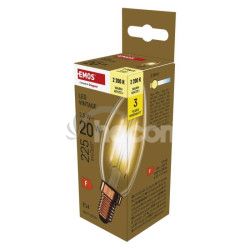 LED iarovka Vintage svieka / E14 / 2,5 W (20 W) / 225 lm / Tepl biela Z53012