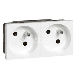 Legrand MOSAIC ZSUVKA. 2X2P+T BIELA 4MODULOV BS