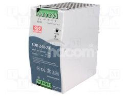 MEANWELL - SDR-240-24 - Priemyseln napjac spnan zdroj 24V 240W na DIN SDR-240-24