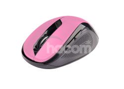 My C-TECH WLM-02P, ierno-ruov, bezdrtov, 1600DPI, 6 tlaidiel, USB nano receiver WLM-02P