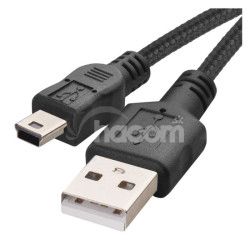 Nabjac a dtov kbel USB-A 2.0 / mini USB-B 2.0, 2 m, ierny SM7009BL