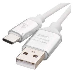 Nabjac a dtov kbel USB-A 2.0 / USB-C 2.0, 1 m, biely SM7025W