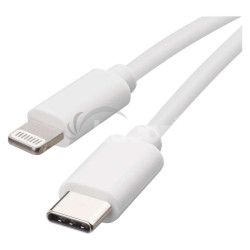 Nabjac a dtov kbel USB-C 2.0 / Lightning MFi, 1 m, biely SM7015W