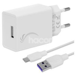 OBAL:ME Cestovn Nabjaka USB-A 10W + USB-A/USB-C Kbel 1m White 8596311218842