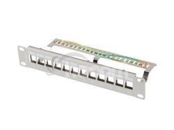 PATCH PANEL 12 PORTOV 1U 19" FTP PRE MODULY KEYSTO PPKS-9212-B
