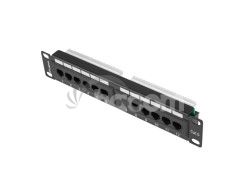 PATCH PANEL 12PORT 1U 10?? CAT.6 UTP �IERNY LANBERG PPU6-9012-B