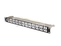 PATCH PANEL PR�ZDN� 48 PORTOV 1U 19" FTP PRE MODULY KEYSTONE �IERNY LANBERG PPKS-1248-B