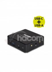 PORT CONNECT Dokovacia stanica 8v1 USB-C, USB-A, dual video, HDMI, Ethernet, audio, USB 3.0 901908