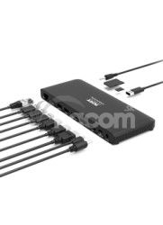 PORT CONNECT Dokovacia stanica pre kancelrie, USB-C, 3x4K, ierna 901910W-EU